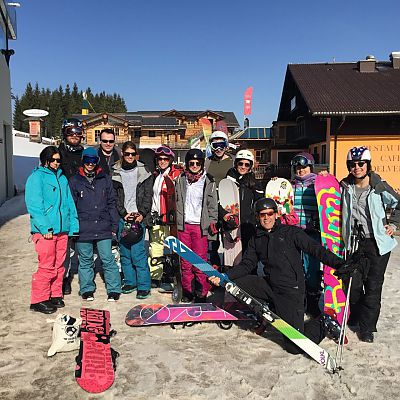 März 2015: Ski- und Snowboard Action beim Blue Tomato Work & Fun Wochenende in Schladming.