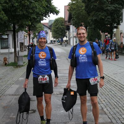 Am nächsten Morgen ... Auf geht's zum Start.