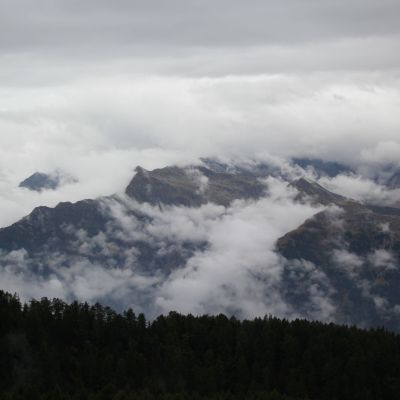 Das Panorama ändert sich auf Grund der Wolken minütlich.