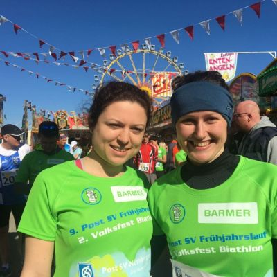 April 2018: Unsere Gipfelstürmerinnen Ana und Aneta beim Frühjahrslauf des Post SV Nürnberg e.V.
