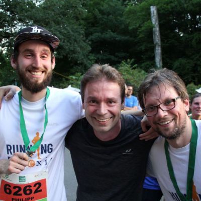Juni 2018: Tiergartenlauf Nürnberg. Gipfelstürmer-Trio Philipp, Thomas und Peter.