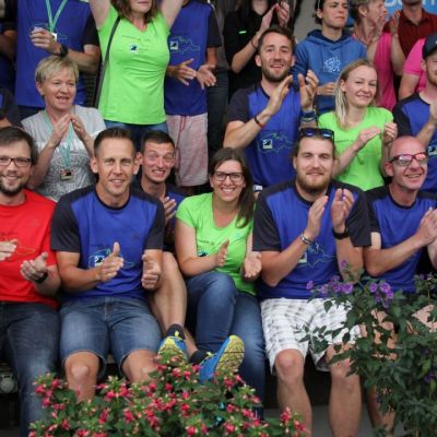 Juni 2018: Zugspitz Ultratrail 2018. Toller Moment beim alljährlichen Finisher-Foto.