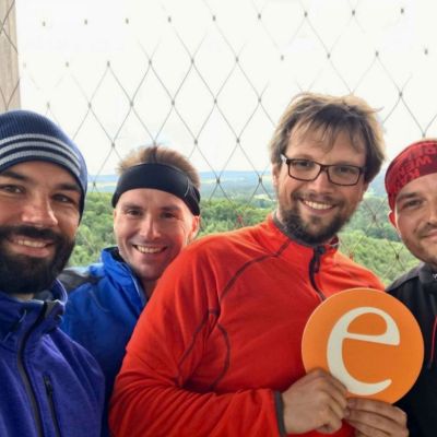 Juni 2018: Generalprobe für den bevorstehenden #exitoAlpenCross: Unsere Gipfelstürmer Micha, Thomas, Markus und Peter in der Oberpfalz.