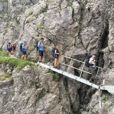 Juli 2018: 2. exitoAlpenCross Etappe. Am Schrofenpass.