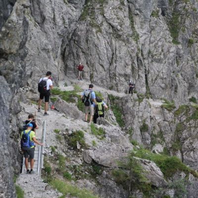 Juli 2018: 2. exitoAlpenCross Etappe. Am Schrofenpass.