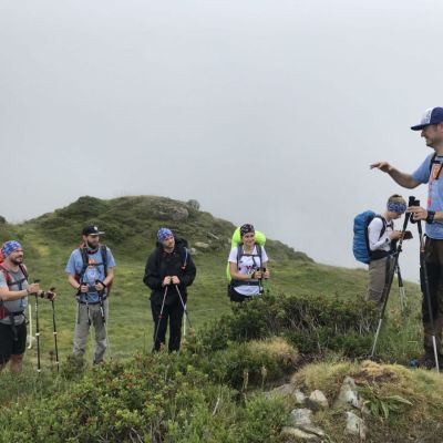 Juli 2018: 2. exitoAlpenCross Etappe. Lagebesprechung.