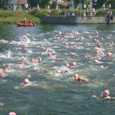 August 2018: Aneta beim Regensburger Triathlon.