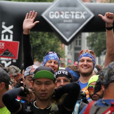 September 2018, Transalpine Run: Kurz vor dem Startschuss in Garmisch Partenkirchen.