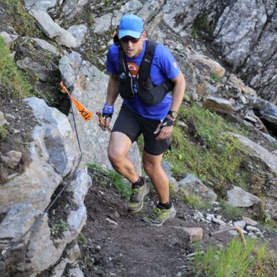 September 2018, Transalpine Run: Beim Aufstieg zur Braunschweiger Hütte.