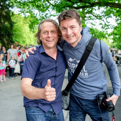 2019: Jochen mit Ulli, Vertreter des Co-Sponsors VGN.