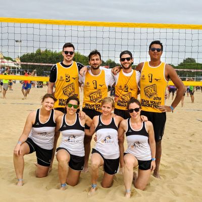 Unsere Beach-e's sind schon hei&szlig; auf den Turnierstart.