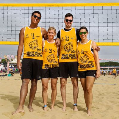 Jo&eacute;, Mia, Basti und Nicole - unsere Beach-e's Allstars.