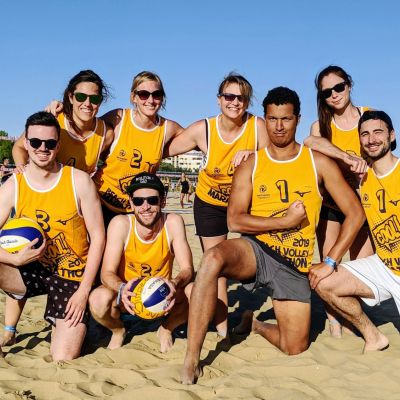 Unsere Volleyballer sind glücklich nach drei intensiven Spieltagen.