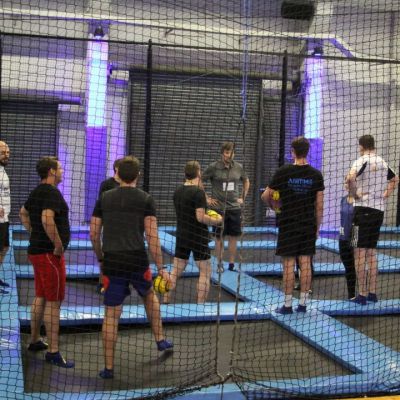 Januar 2019: Trampolin-Action im Airtime Trampolinpark beim gemeinsamen Team-Event mit unserem Technologie-Partner intelliAd.