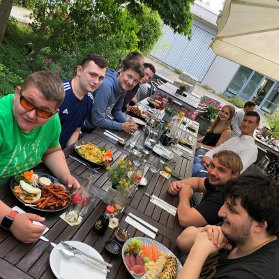 Juli 2021: Goalball-Abendessen im Hashi in Nürnberg.