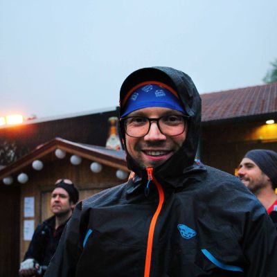 Peter hat zu diesem Zeitpunkt 11 Stunden Trailrunning vor sich.