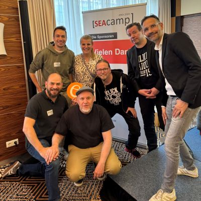 April 2024: Vera, Jonas und Michael beim SEAcamp 2024 in Jena.