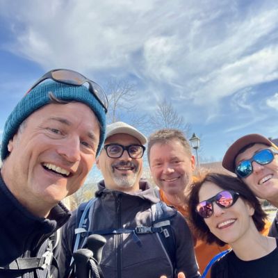 Abschluss-Selfie, bevor sich Team-Doc Thomas nach 23 km verletzungsbedingt ausklinkt.