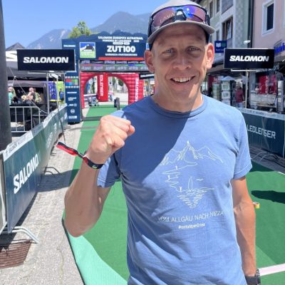 Stefan besichtigt bei herrlichem Wetter den Startbereich.