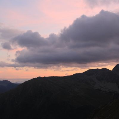 Abendrot am Penser Joch.