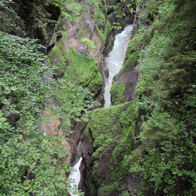 Die Partnachklamm​. Zwischen Graseck​  und Partnachalm​.