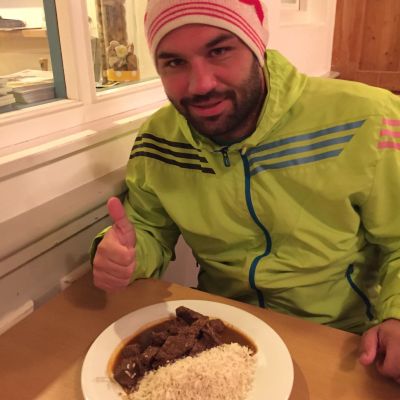 Gulasch am Kreuzeckhaus​. Danke, dass wir so spät noch bei euch essen durften ;-)