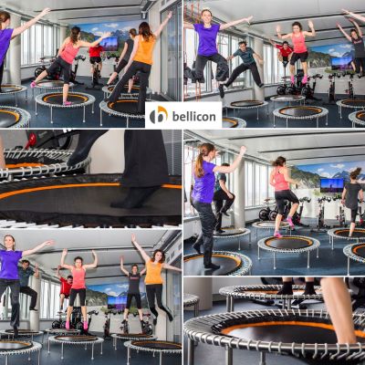 Januar 2015: Corporate Fitness mit grandiosem Ausblick! Unser Team liebt das Schwingen auf den Minitrampolinen unseres Kunden bellicon deutschland gmbh​ – hält fit und macht extrem viel Spaß!