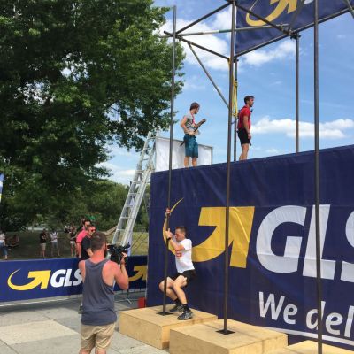 Juli 2015: Urbanian Run​ 2015 in Nürnberg. "GLS Steilkurve", Stefan in Action.