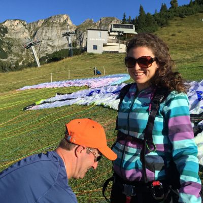 August 2015:  Flying „e“ am Achensee! Ana kurz vor dem Start.