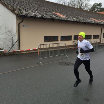 Stefan nach 9 km. Es wurden 4 Runden à 3 km gelaufen.