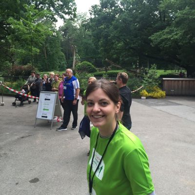 Katrin, eine der Initiatoren, ist happy. Alle Läufer sind auf der Strecke.