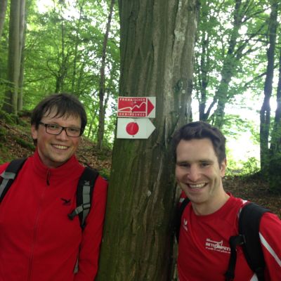 Die Markierung des "Fränkischen Gebirgswegs" hat uns den halben Tag begleitet.