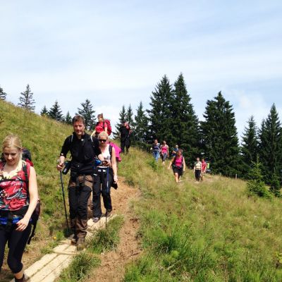 Kurz vor der Ankunft bei Alois auf der BaumoosAlm​.
