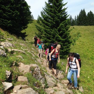 Kurz vor der Ankunft bei Alois auf der BaumoosAlm​.
