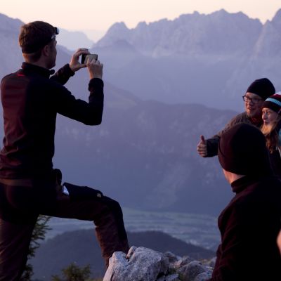 Sonnenaufgangstour über die Himmelmoosalm auf den Brünnstein (1.634 m).