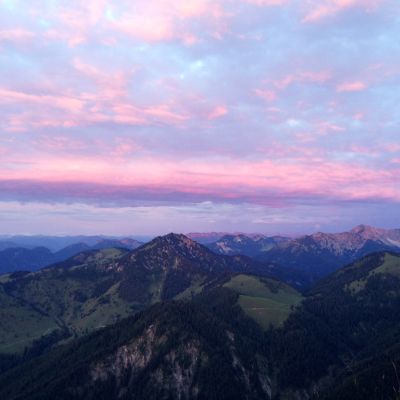 Sonnenaufgangstour über die Himmelmoosalm auf den Brünnstein (1.634 m).