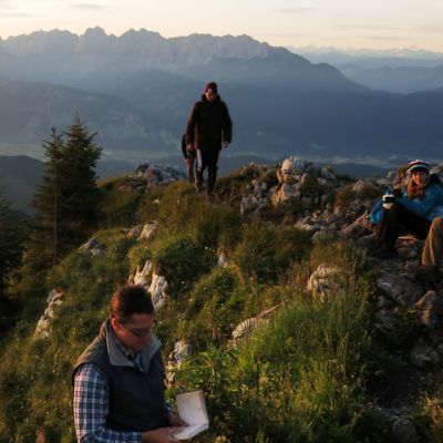Sonnenaufgangstour über die Himmelmoosalm auf den Brünnstein (1.634 m).