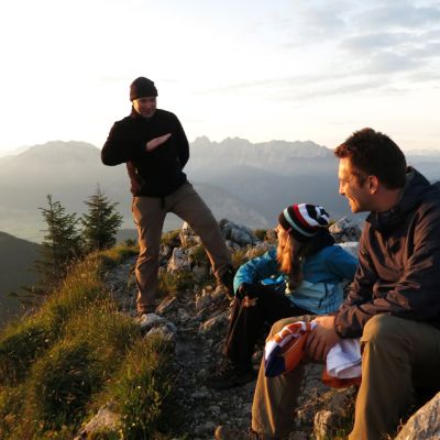 Sonnenaufgangstour über die Himmelmoosalm auf den Brünnstein (1.634 m).