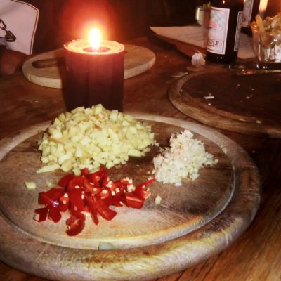 Gemeinsames Kochen mit Heidrun auf der BaumoosAlm.
