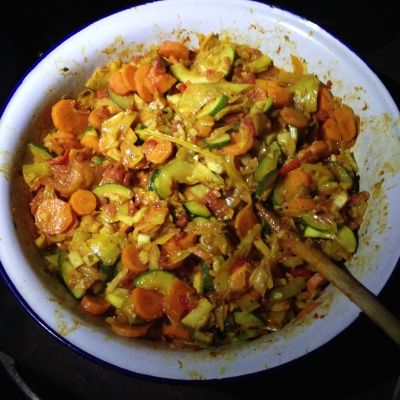Gemeinsames Kochen mit Heidrun auf der BaumoosAlm.