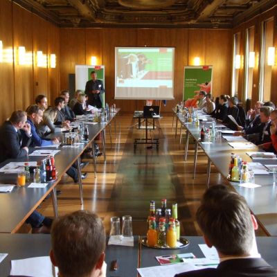 April 2014: Offizielle Team Nürnberg Kick-off-Veranstaltung im Nürnberger Rathaus.