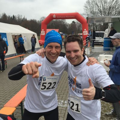 M&auml;rz 2016: Tolle Platzierungen beim Post SV N&uuml;rnberg e.V. Fr&uuml;hjahrslauf. Stefan erreicht Platz 7, Bart landet auf Platz 14.