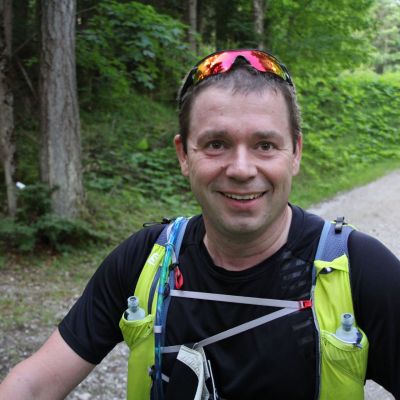 Sogar Zeit für ein Foto hat unser Trail-Neuling.