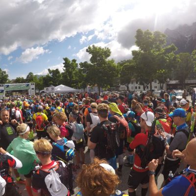 Um 10 Uhr geht dann unser Peter in Mittenwald​ an den Start zum Basetrail XL.