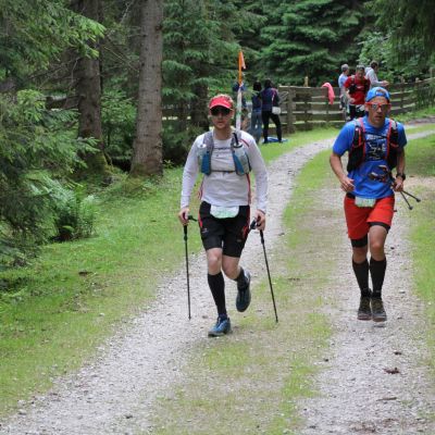 Stefan erreicht nach fast 9 Stunden den Hubertushof in Leutasch. (V5)