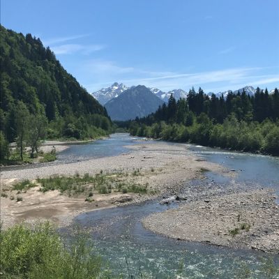 Juni 2017. Team-Doc Thomas trainiert am Wochenede vor dem ZUT auf dem Illerradweg nach Oberstdorf.