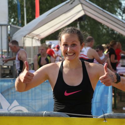 Zu diesem Zeitpunkt war die Erleichterung groß. Aneta hatte ihren ersten Triathlon erfolgreich absolviert.