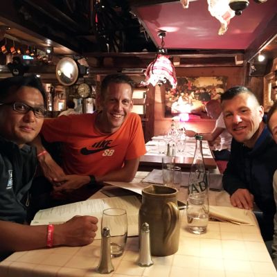 Savoyardisches Abendessen mit Basilia, Michael und Katsuhisa.