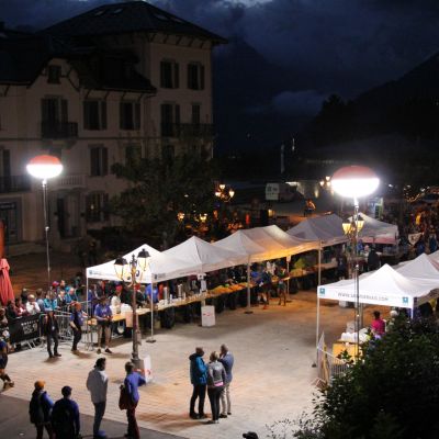 Verpflegungsstation in St. Gervais.