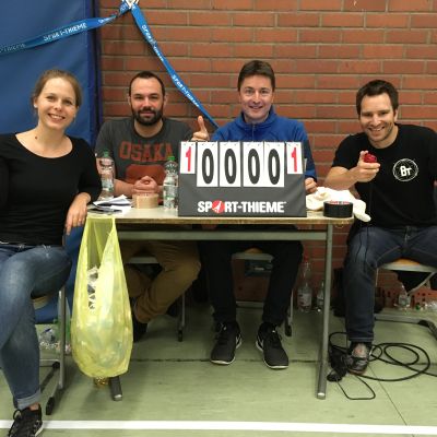 November 2017: Tischrichter-Team. Ehrenamtlicher Einsatz bei der Deutschen Jugendmeisterschaft 2017 im Goalball.